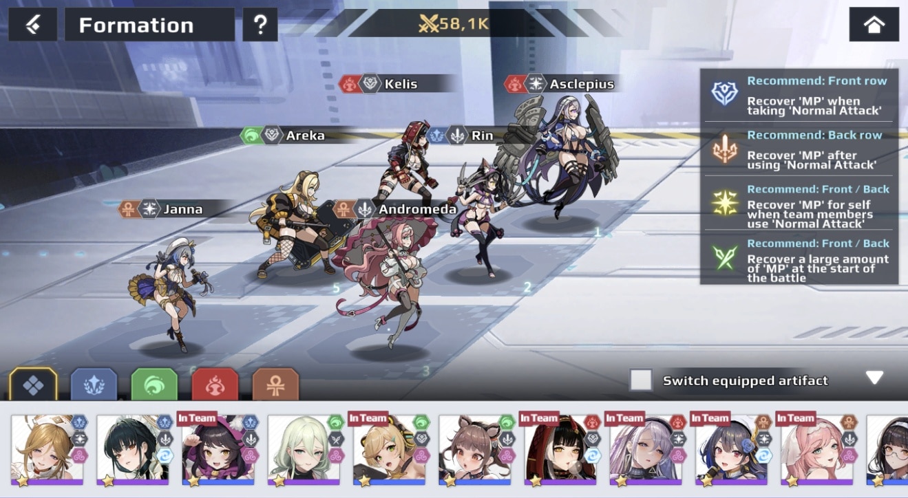 Placement stratégique des waifus sur le champ de bataille