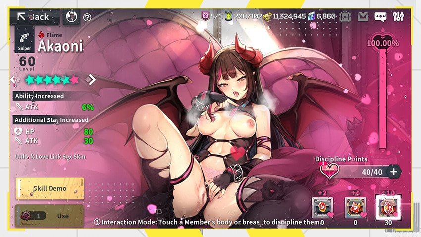 Waifu monster girl Akaoni en scène hentai