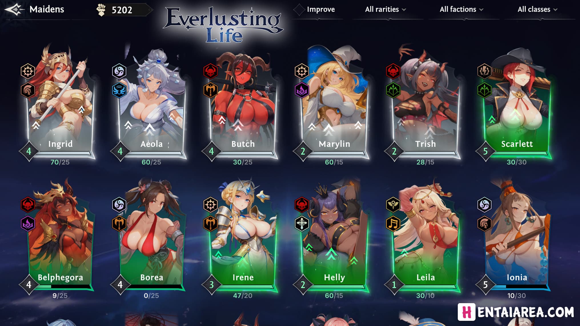 Gallerie des personnages du jeu Everlusting Life