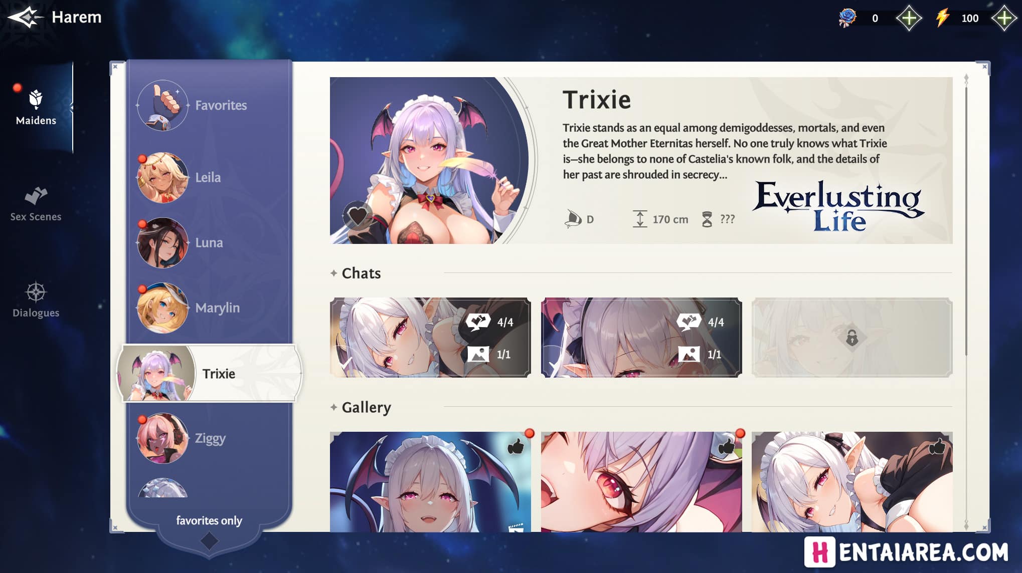 Gallerie de Trixie dans Everlusting Life