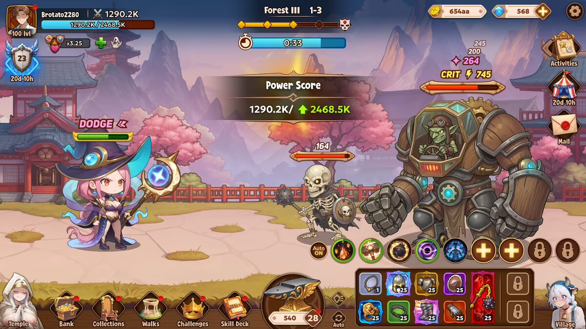 Système de combat en auto-battle