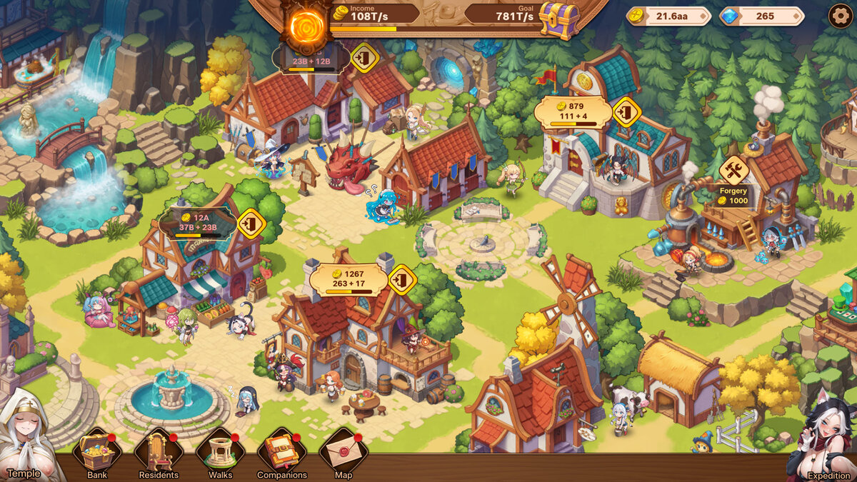 Village dans le jeu Isekai Waifu Overlord